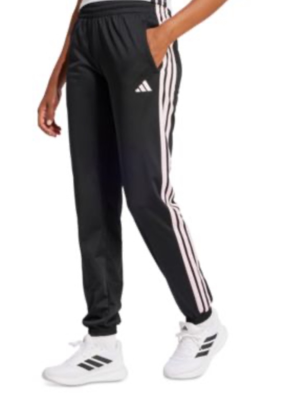 Adidas Tricot 3-Stripe Track Pants black/pink NWT sz M